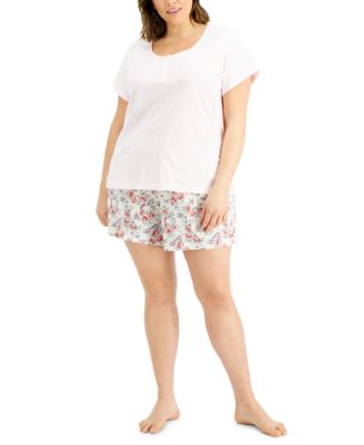 plus size pyjama shorts