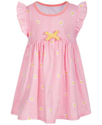 First Impressions Baby Girls Daisy Stripe Cotton Dress, Created for ...