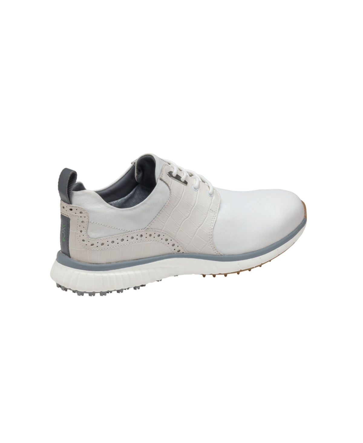 Johnston & Murphy Men's XC4 Water-resistant H2 Luxe Hybrid Saddle Golf Shoes -White Croc
