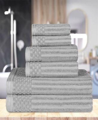 Soho Checkered Border Cotton 6 Piece Towel Set