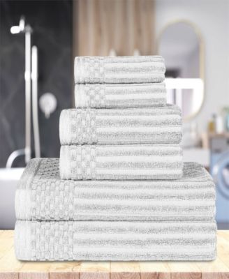 Soho Checkered Border Cotton 6 Piece Towel Set