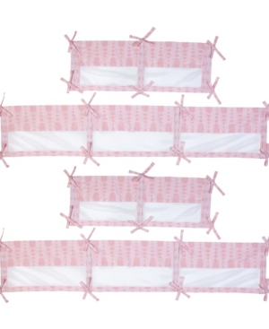 Carter's Sea Collection 4 Piece Secure-me Crib Liner Bedding In Pink