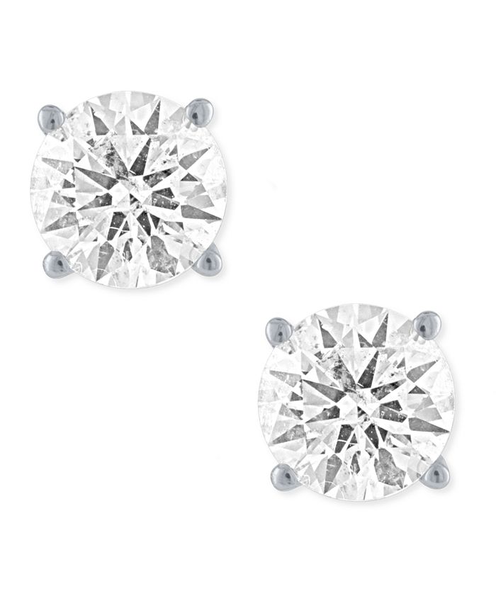 Macy's Diamond Stud Earrings (3/4 ct. t.w.) in 14K White Gold Macy's