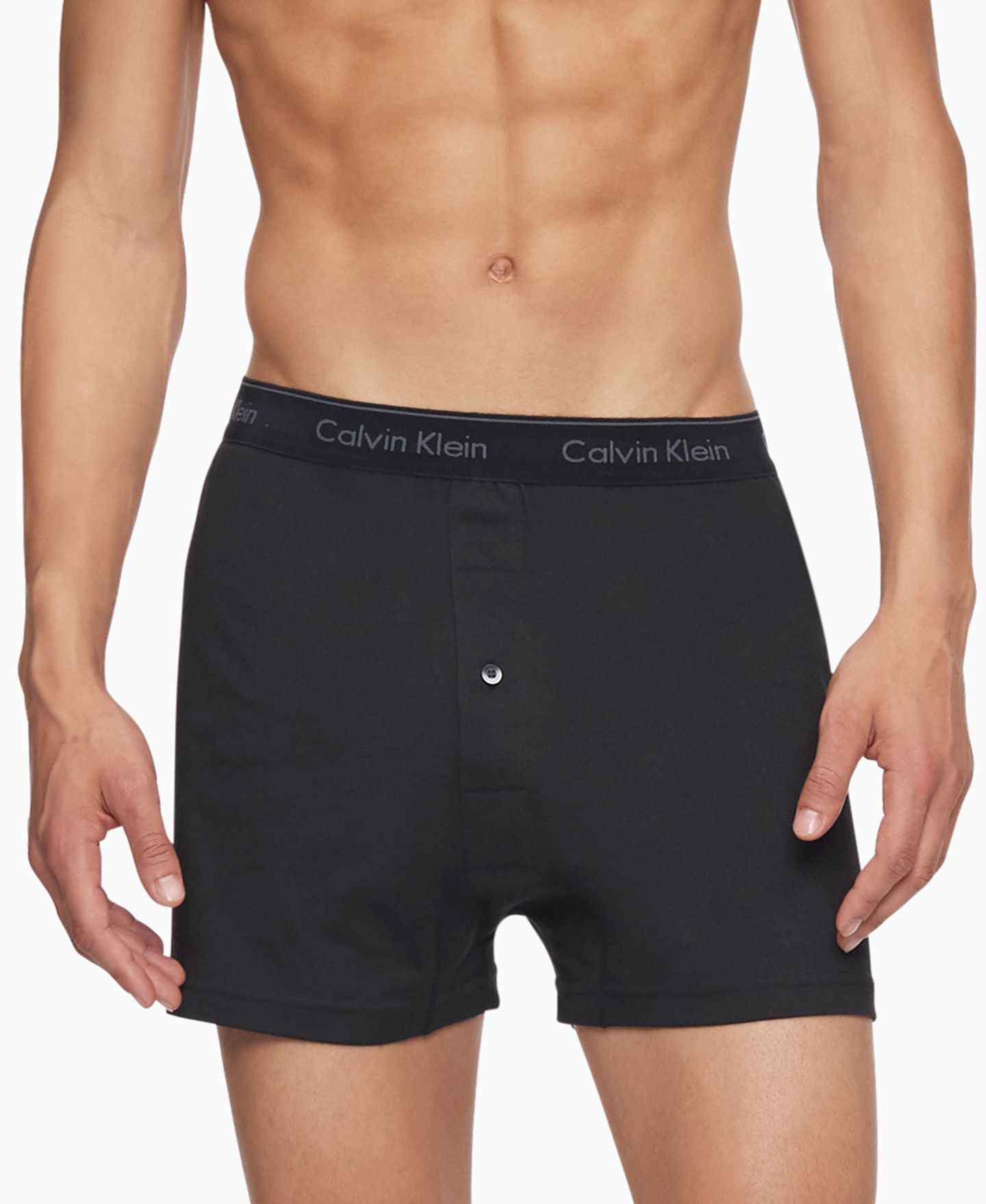 Трусы-боксеры Classics для мужчин, хлопок, 3 шт. — Calvin Klein, цвет: Чёрный — фото 2