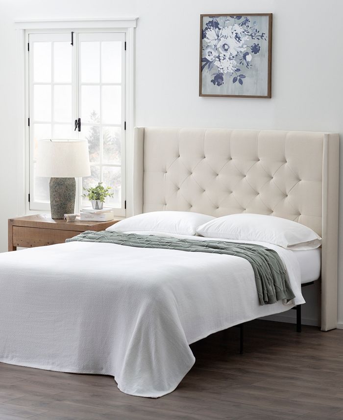 Dream Collection Wingback Queen Size Upholstered Headboard & Reviews
