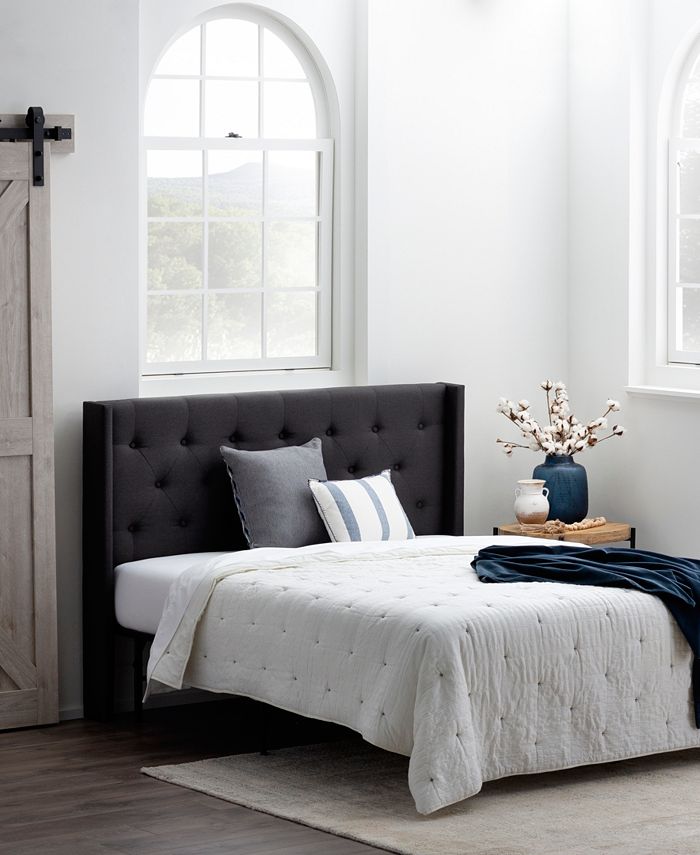 Dream Collection Low Profile King Size Wingback Headboard & Reviews