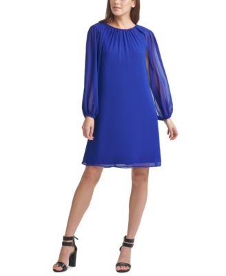 cape shift dress