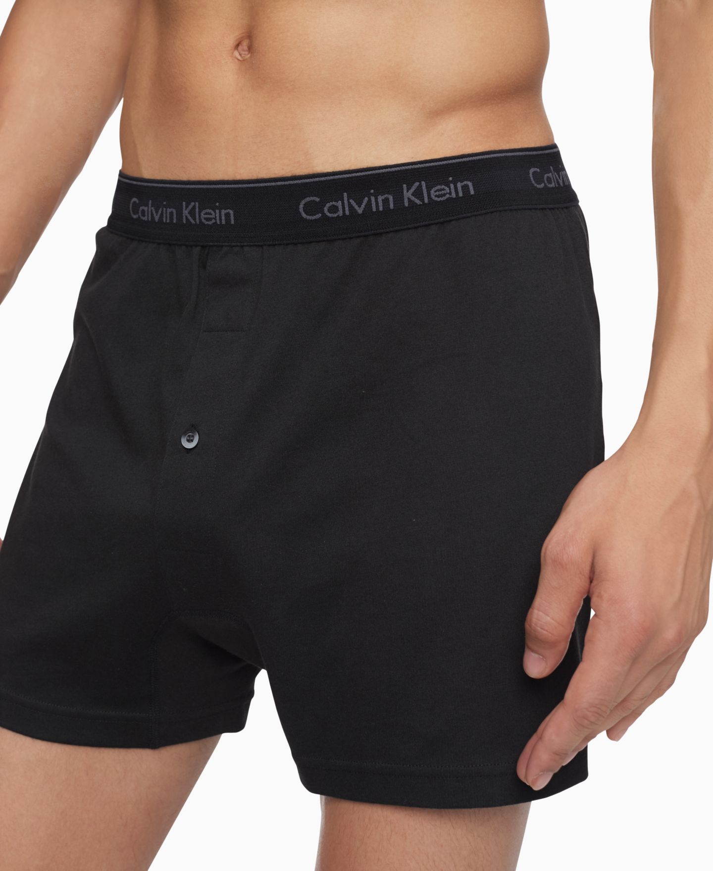 Трусы-боксеры Classics для мужчин, хлопок, 3 шт. — Calvin Klein, цвет: Чёрный — фото 3