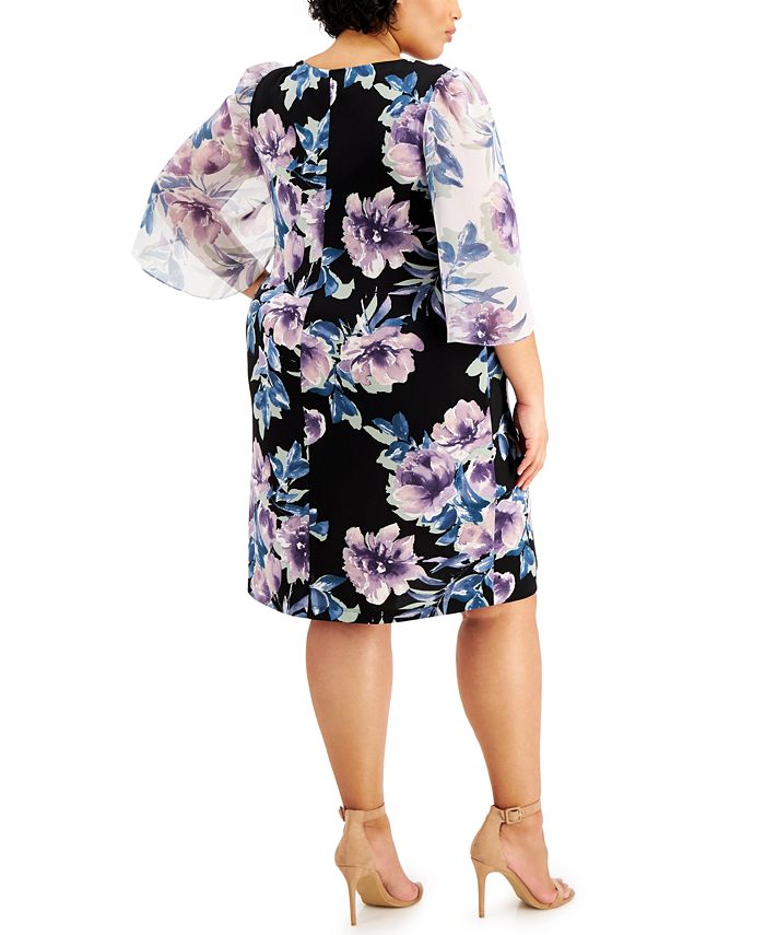 Connected Plus Size Floral-Print Sheath Dress - Macy's