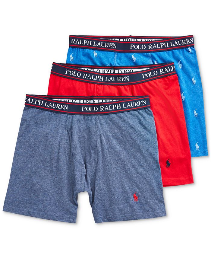 Polo Ralph Lauren Men's 3-Pack Classic Fit Stretch Boxer Briefs ...