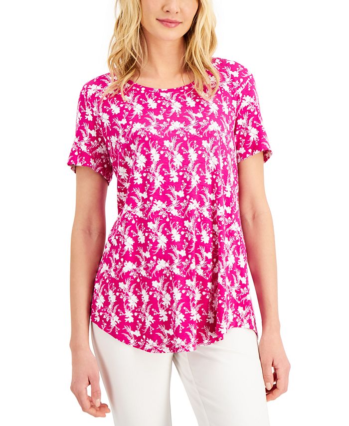 JM Collection ShortSleeve Printed Top, Created for Macy's Macy's