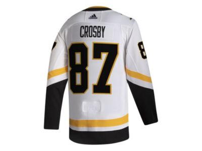Adidas Pittsburgh Penguins No87 Sidney Crosby White Road Authentic Stitched NHL Jersey