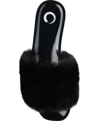 Women's Dusk Faux Fur Band Slide Sandals