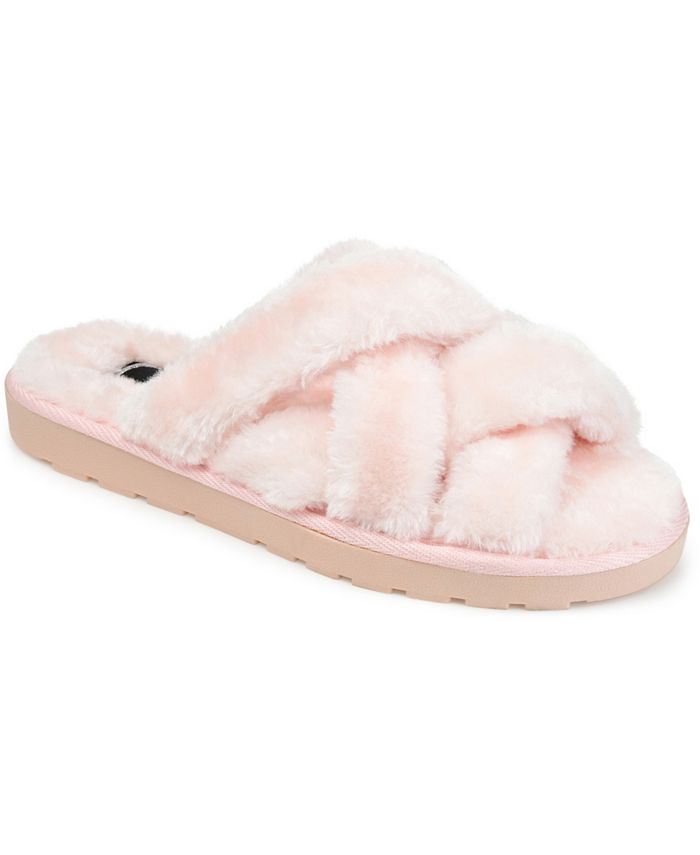 Charter Club Ladies Pink Boot Slippers Large 9/10 Faux Fur Plush Woman New