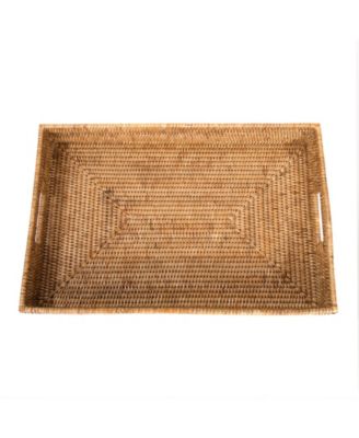 Artifacts Trading Company Artifacts Trading Company Rectangular Tray With Cutout Handles