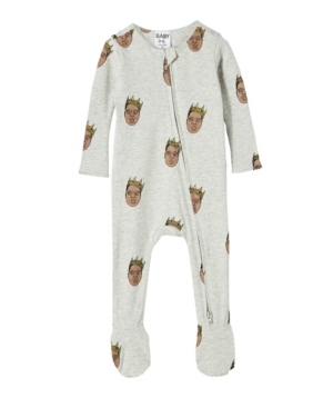 Baby Boy Biggie Smalls Long Sleeve Zip Coverall