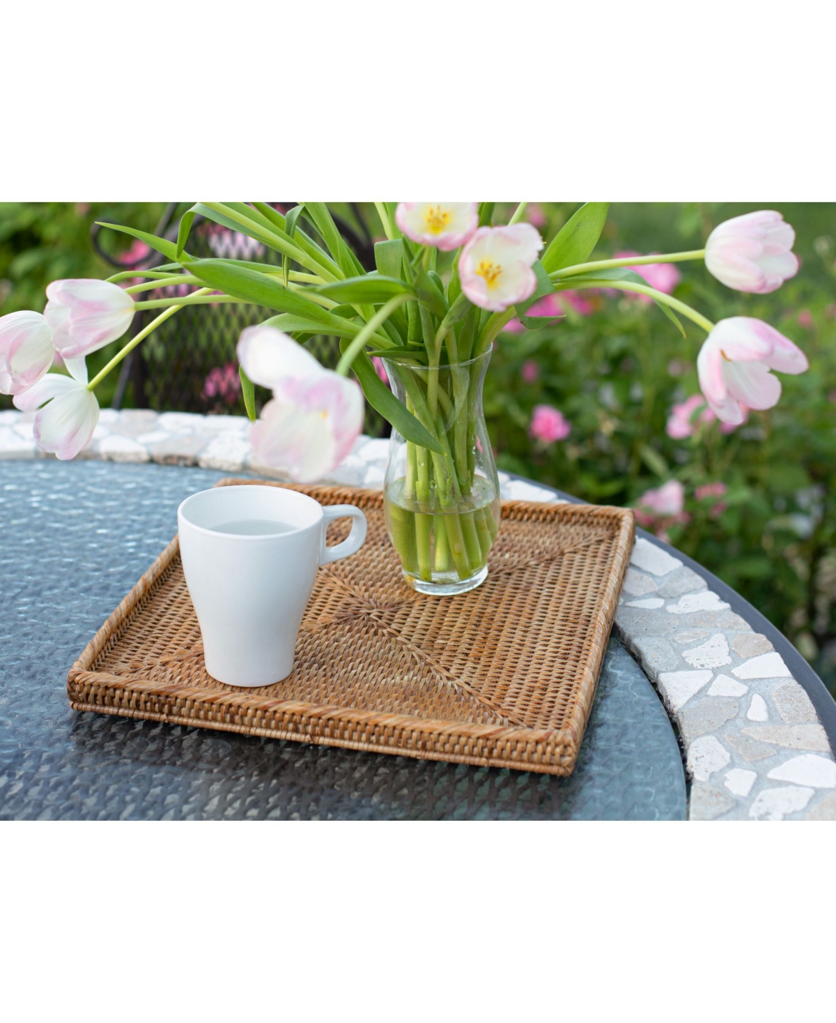 Artifacts Rattan Square Flat Tray