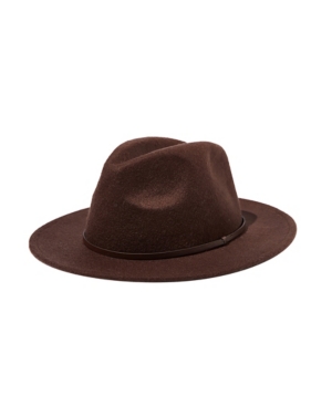 Little Girls Wide Brim Hat - Pu Band