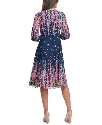 Tommy Hilfiger Floral-Print A-Line Dress - Macy\'s