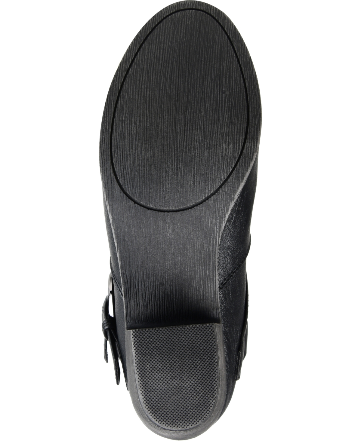 Shop Journee Collection Women's Late Wide Calf Rouched Buckle Mid Shaft Block Heel Boots In Black