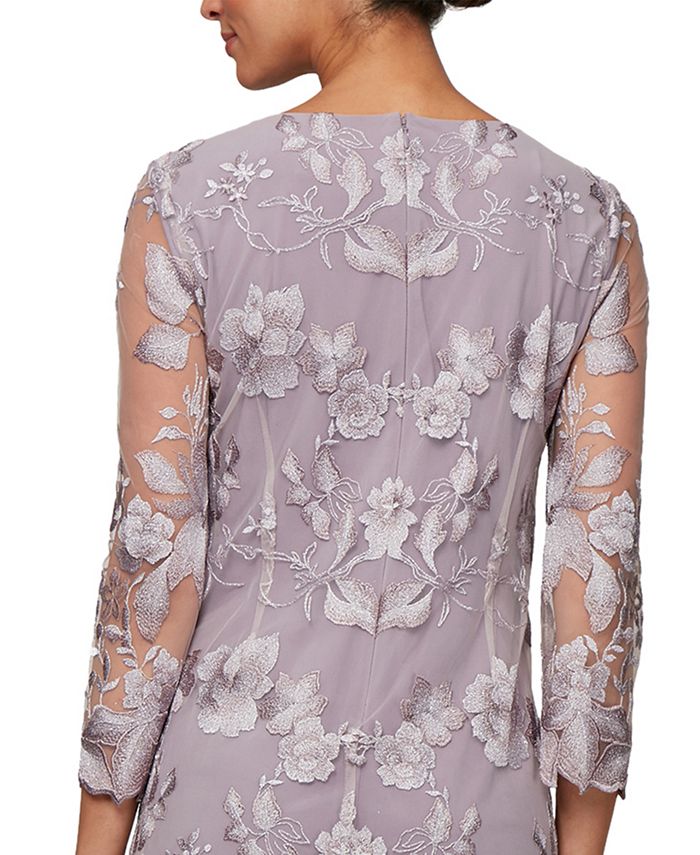 Alex evenings shop embroidered jacket dress