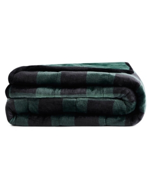 Dreamnest Velvet To Velvet Reverse Weighted Blanket, 50" L X 60" W Bedding In Green