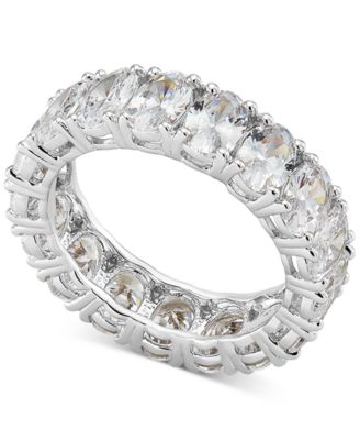 Arabella - Cubic Zirconia Oval Eternity Band in Sterling Silver