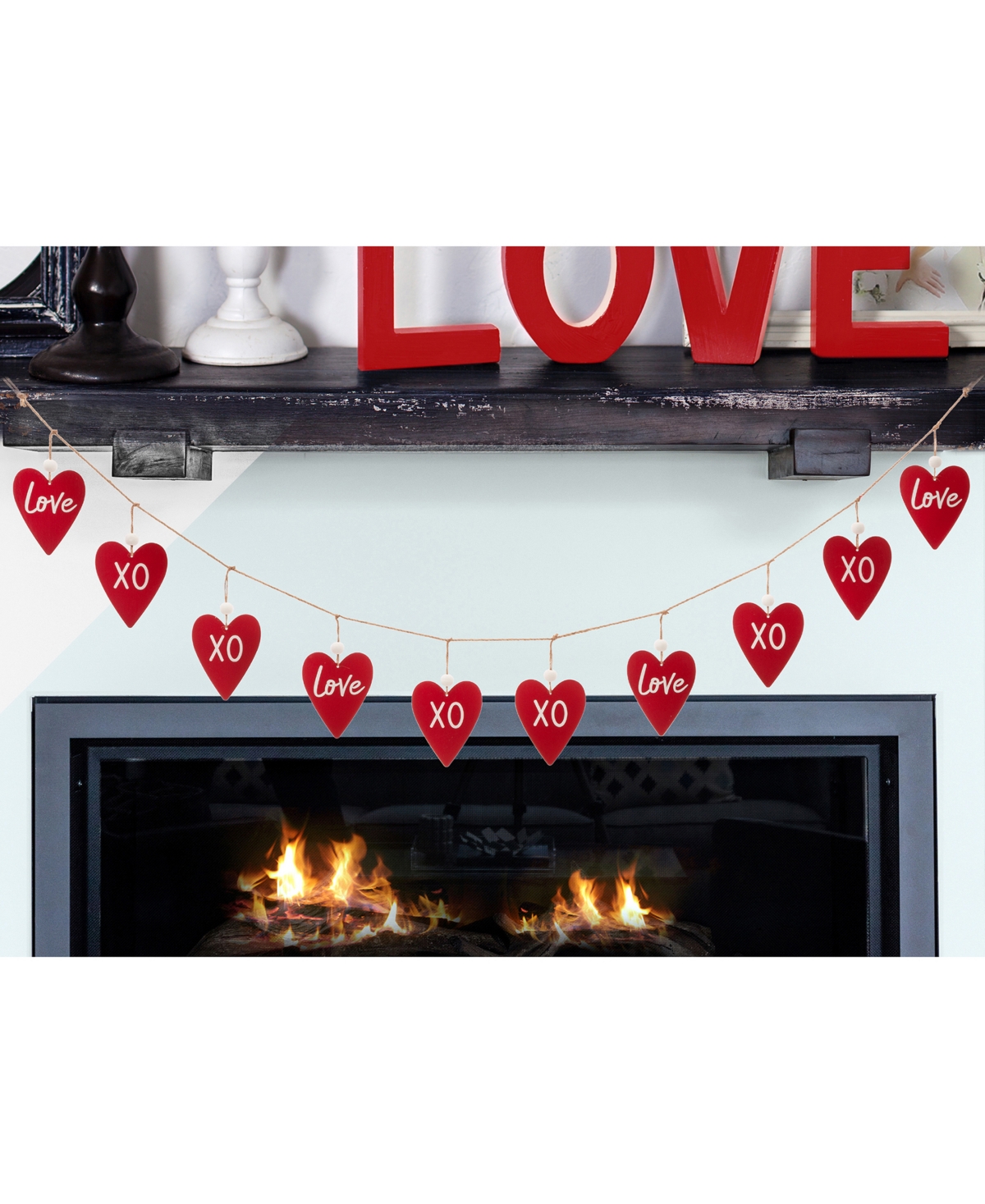 Glitzhome Valentine's Heart Garland