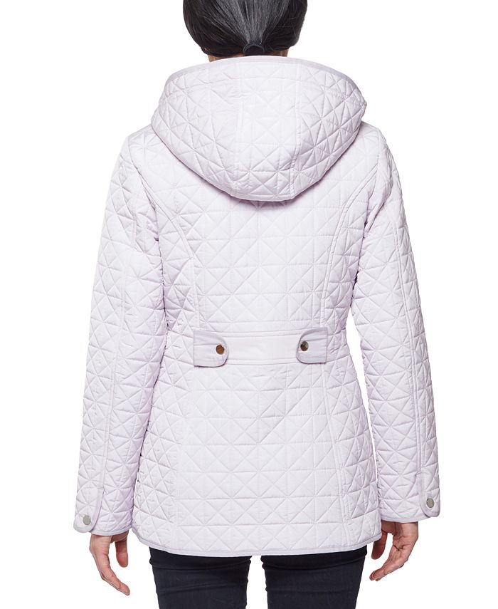 Jones New York WaterResistant Hooded Quilted Jacket & Reviews Coats
