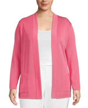 Anne Klein Plus Size Malibu Open-Front Cardigan