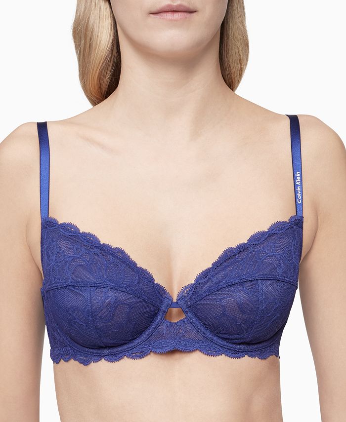 Calvin Klein Women's Seductive Comfort with Lace Multi Part Cup Bra QF1741  42C Bare at  Women's Clothing store