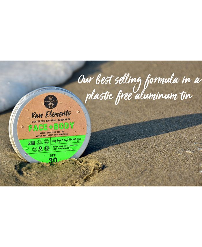 Raw Elements Face + Body Natural Sunscreen SPF 30 Macy's