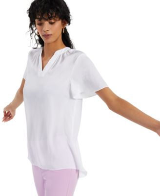 white womens tops macys