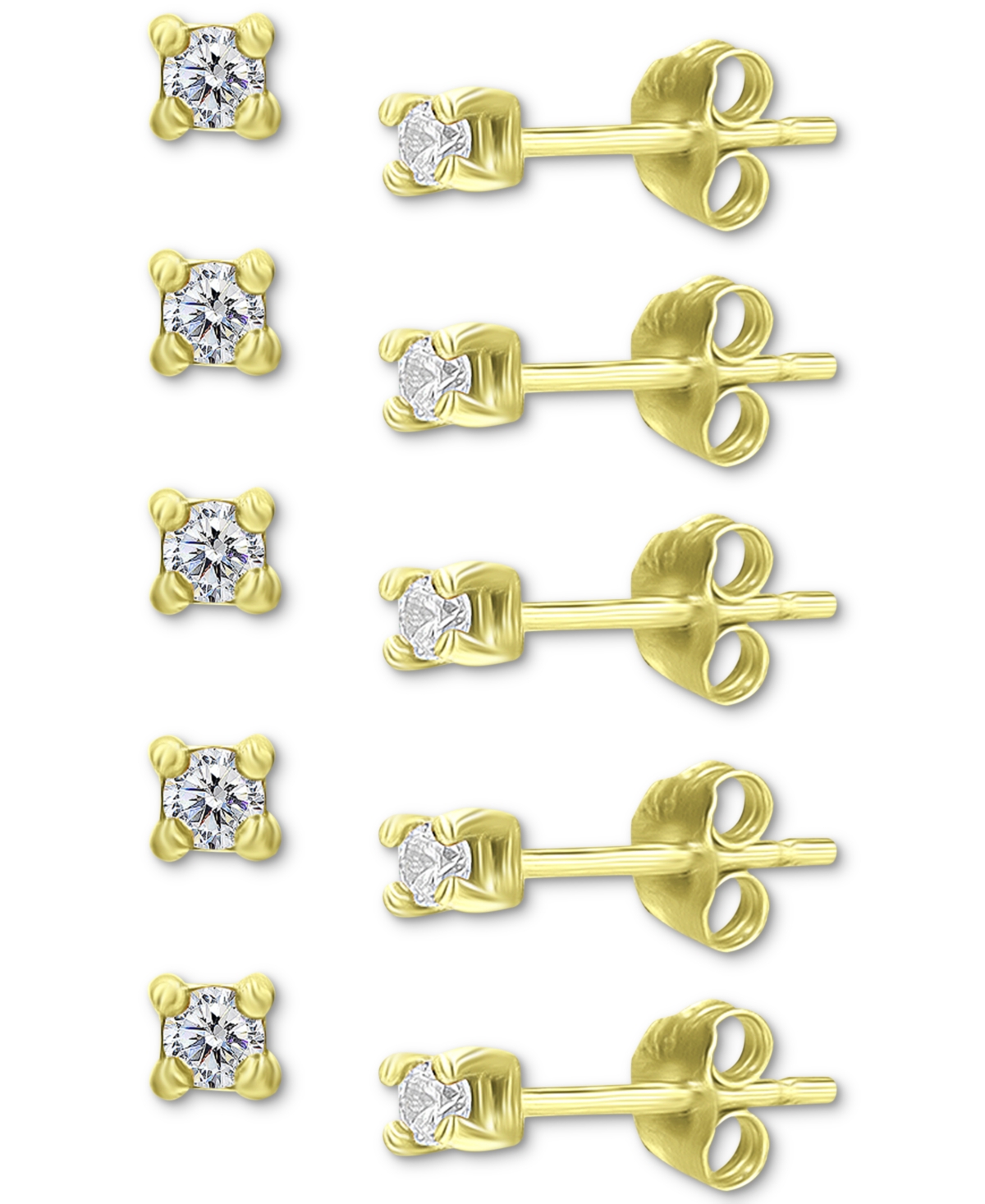 Giani Bernini 5-Pc. Set Cubic Zirconia Stud Earrings, Created for Macy's
