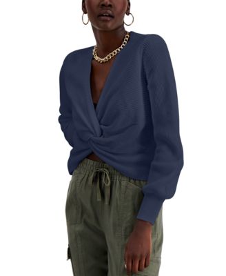 INC International Concepts - Cotton Twist-Front Sweater