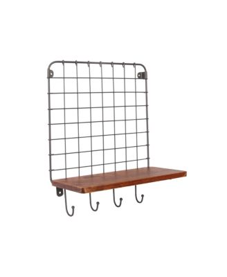 Tovolo - Vintage Living Wall Mount 4-Hook Shelf & Message Center