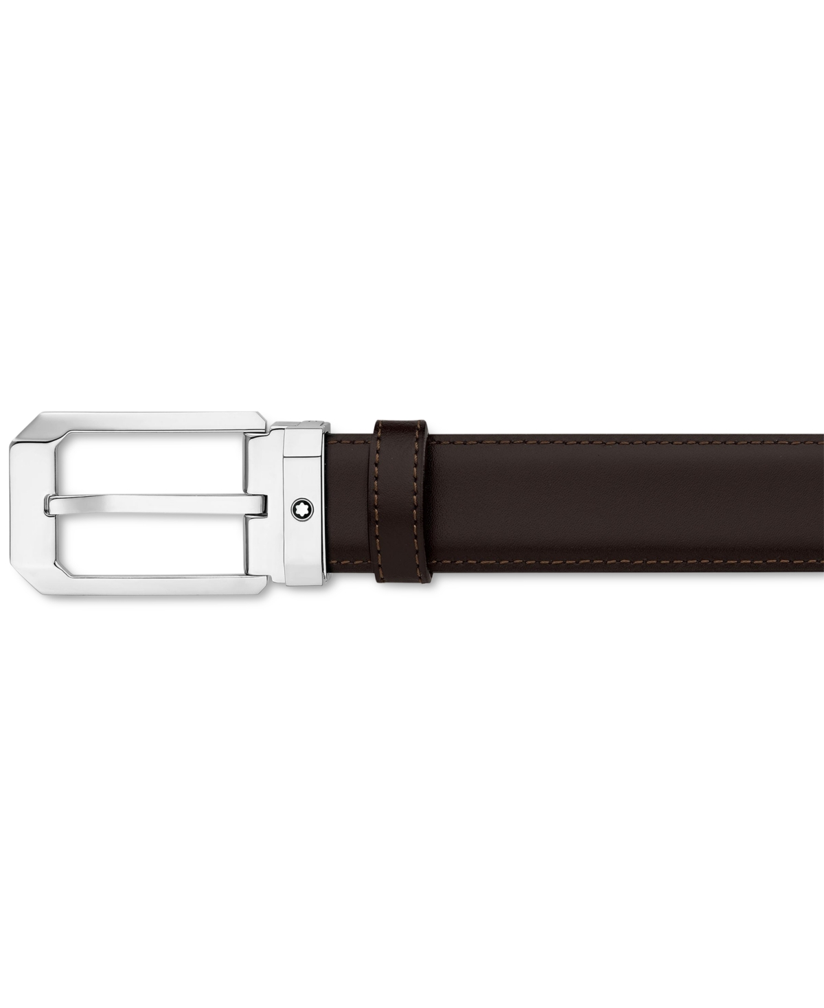 Shop Montblanc Men's Pin-buckle Leather Belt In Black