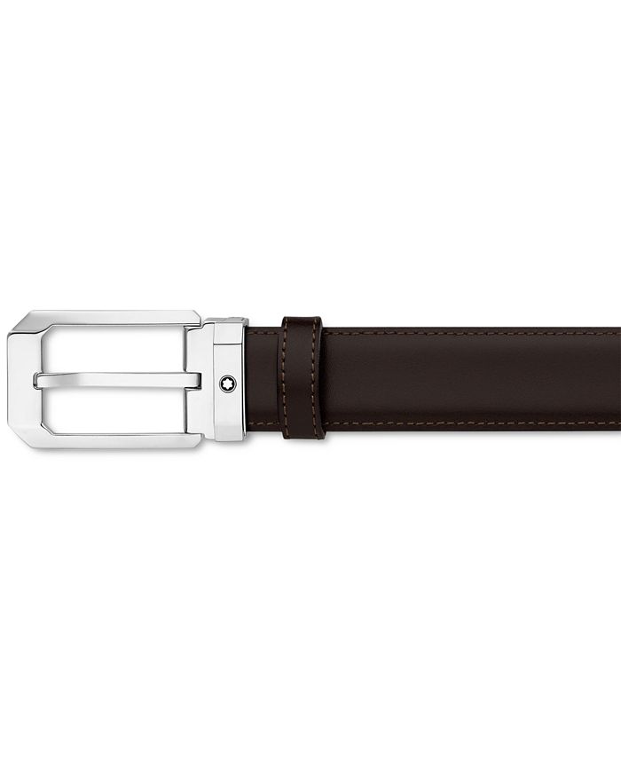 Montblanc Men's Pin-Buckle Leather Belt - Macy's