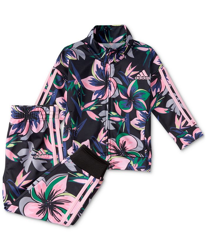Baby adidas shop floral tracksuit