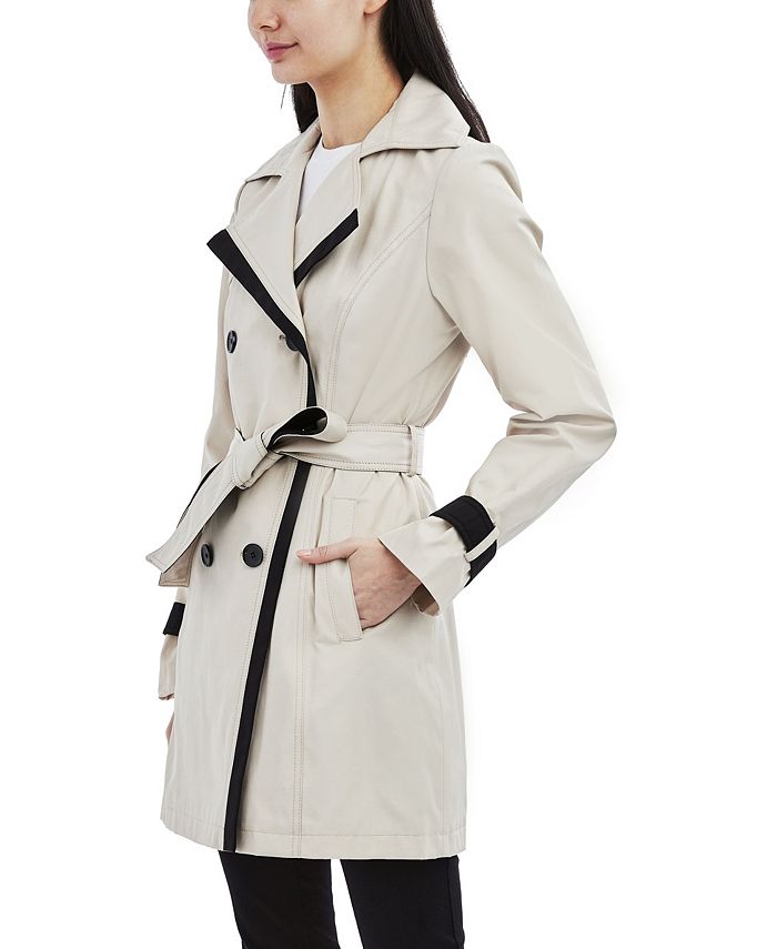 Laundry by Shelli Segal ColorBlocked Belted Trench Coat & Reviews