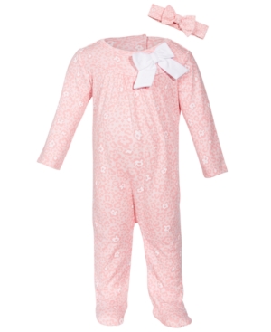 First Impressions Baby Girls Leopard-Print Cotton Coverall Created for Macy's