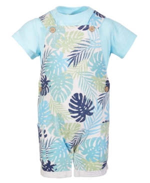 First Impressions Baby Boys Palm-Print Shortall Set Created for Macy's
