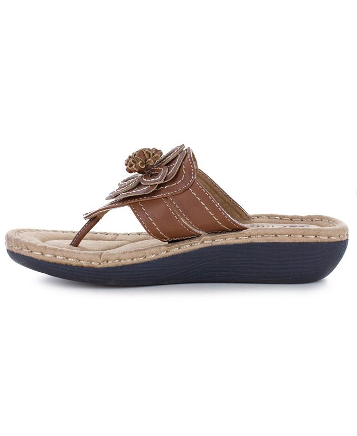 Cliffs by White Mountain Women's Carnation Thong Comfort Sandals - Macy's