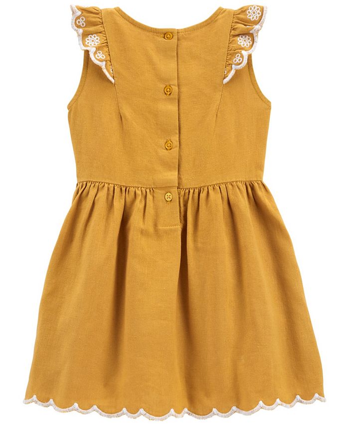 Carter's Toddler Girls Ruffled Linen Dress Macy's