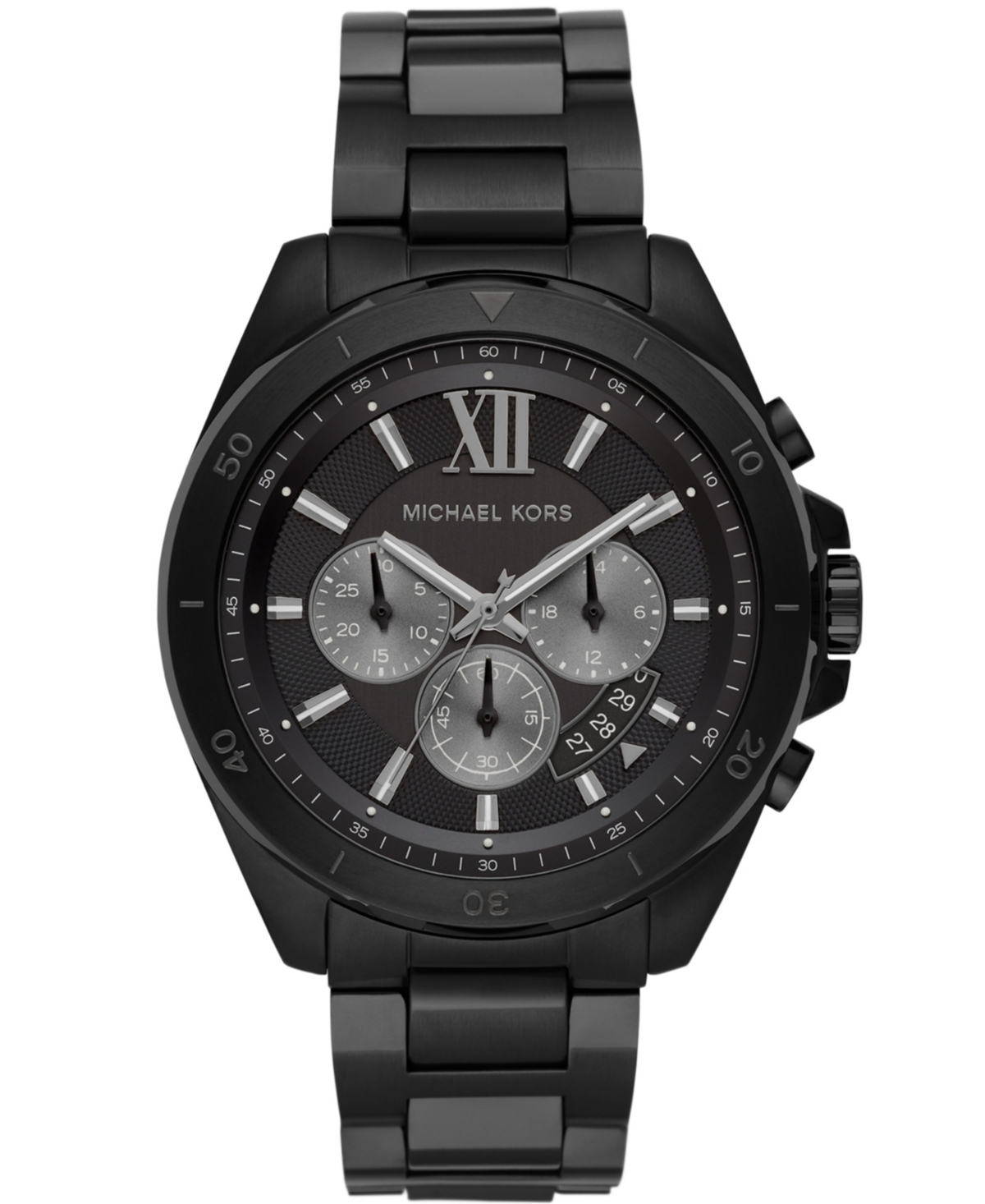Michael Kors Men's Brecken Chronograph Black Stainless Steel Bracelet Watch  45mm & Reviews - All Watches - Jewelry & Watches - Macy's
