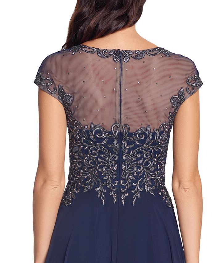 XSCAPE Embellished Embroidered Gown & Reviews - Dresses - Women - Macy's