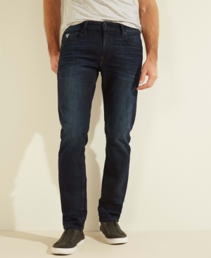 Shop Guess Men's Eco Slim Tapered Fit Jeans In Ringer Wash Indigo