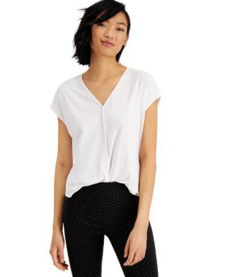 macy's ladies white tops