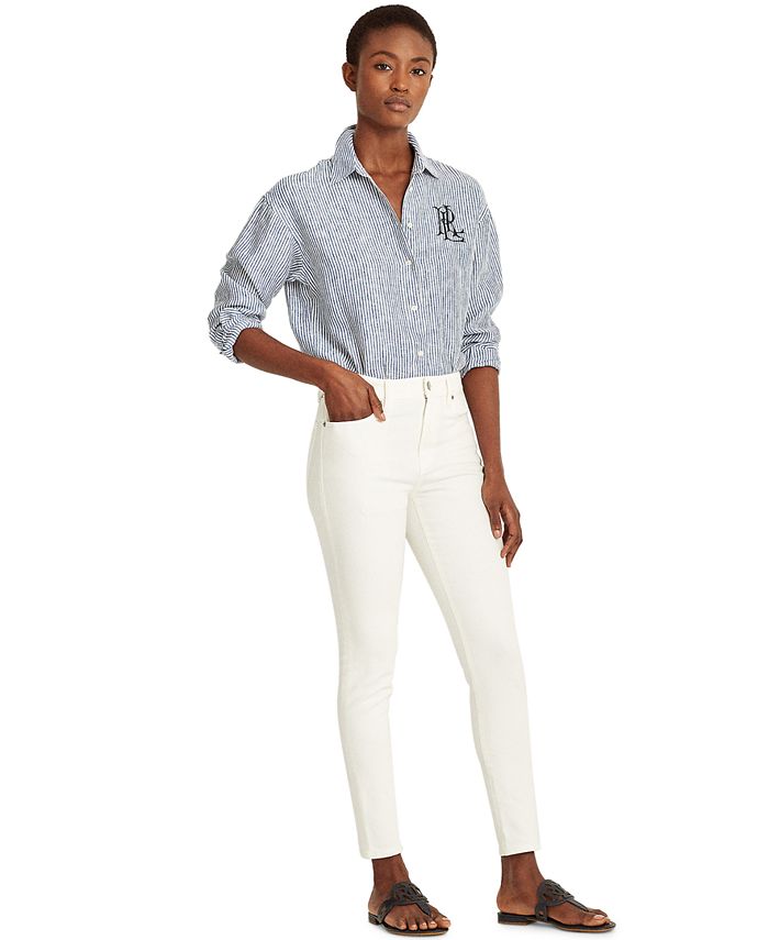 Lauren Ralph Lauren High-Rise Cropped Jeans - Macy's