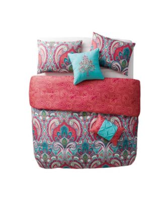 Casa Real Damask Reversible 4-Pc. Comforter Set, Full/Queen